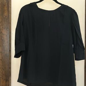 Halogen Black Short Sleeve Top